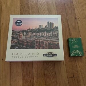 Ghirardelli 500 piece puzzle and playing card set